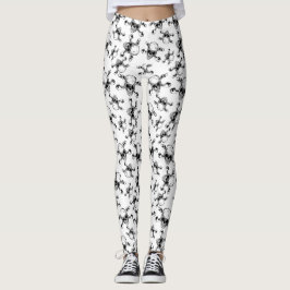 Leggings Aparato de Halloween - Calavera y huesos cruzados 