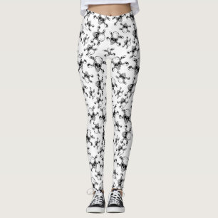 Leggings Aparato de Halloween - Calavera y huesos cruzados 