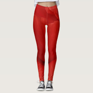 Leggings Apertura roja de las piernas