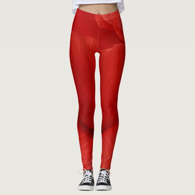 Leggings Apertura roja de las piernas (Anverso)