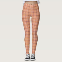 Apricot White Plaid Classic Pattern Bright