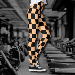 Leggings Apricot y Black Checkered Vintage<br><div class="desc">Apricot y Black Checkered Vintage</div>