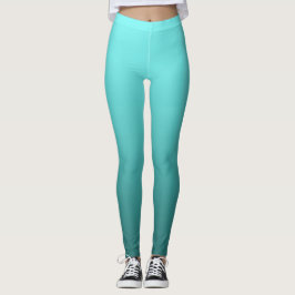 Leggings Aqua Azul Turquesa Degradado Sumergido