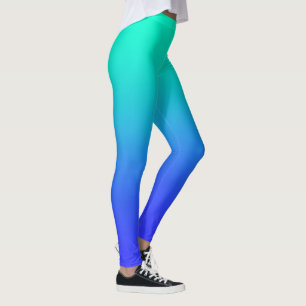 Leggings Aqua Blue Full Length de las mujeres