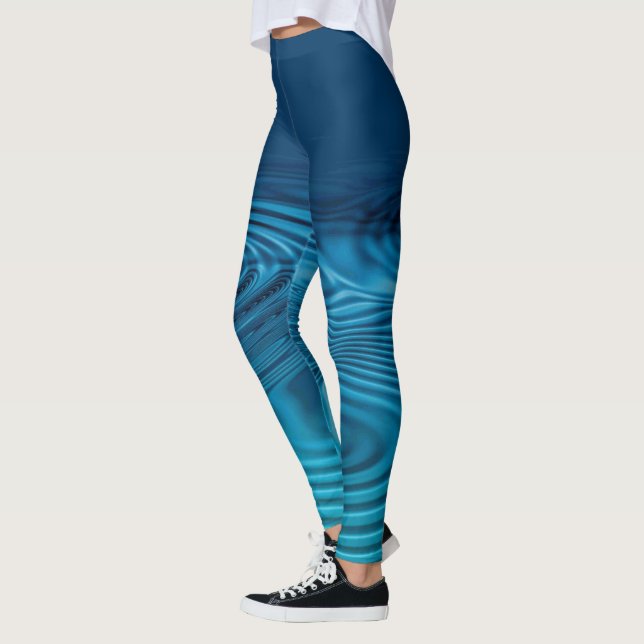 Leggings Aqua Blue Ripples (Izquierda)