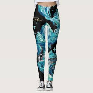 Leggings “Aqua Elegance – Manta Ray Leggings”
