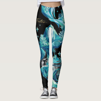 Leggings “Aqua Elegance – Manta Ray Leggings”