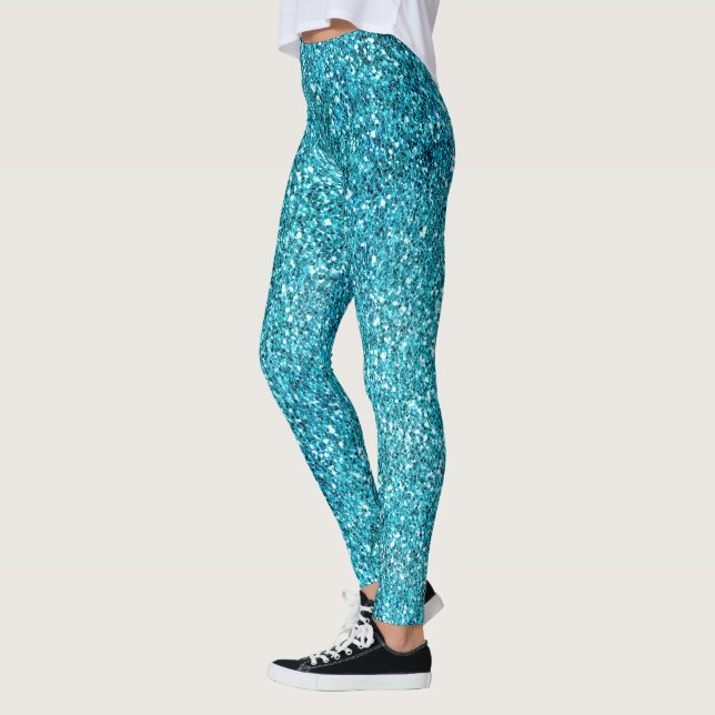 Leggings Aqua Glitz Purpurina (Izquierda)