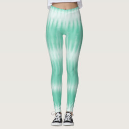 Leggings Aqua Green Tie Dye