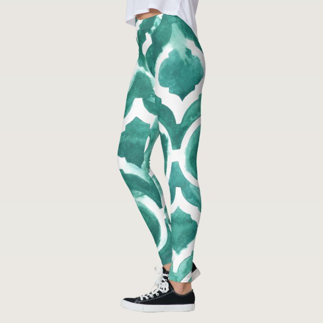 Leggings Aquamarine Motif IV (Izquierda)