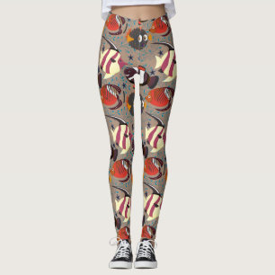 Leggings Aquatic animals pattern   ocean underwater life 41