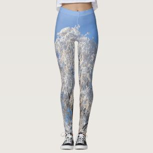 Leggings Árbol con clase y rama de Frost del invierno