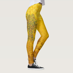 Leggings Árbol De La Vida - Hojas Frutas Espirales 1