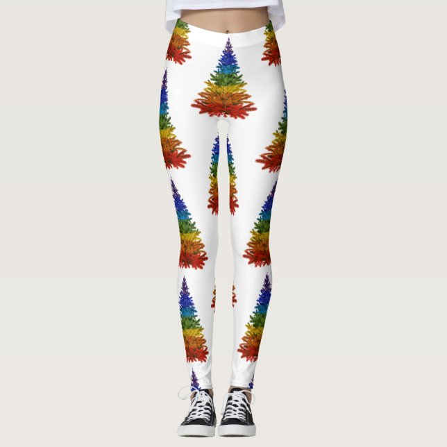 Leggings árbol de navidad arco iris (Anverso)