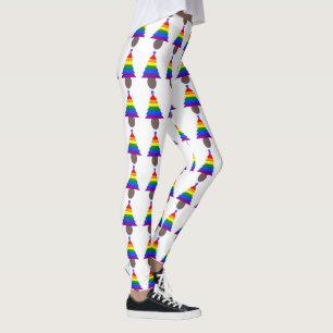 Leggings Árbol de Navidad arcoiris de los hombres gay