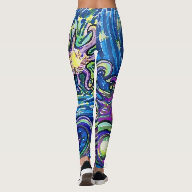 Leggings Árbol de Navidad Cósmico (Reverso)
