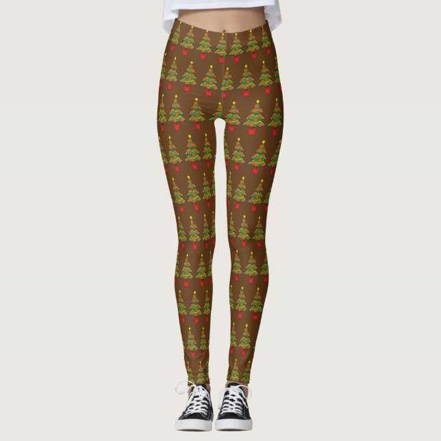 Leggings Árbol de Navidad de Baloncesto (Anverso)
