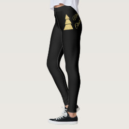 Leggings Árbol de Navidad dorado