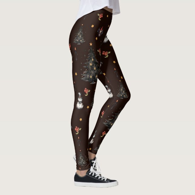 Leggings Árbol de Navidad gótico Animales de Hombre de Niev (Derecha)
