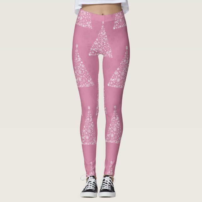 Leggings árbol de navidad rosa (Anverso)