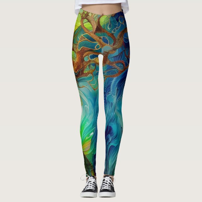 Leggings Árbol de vida con guijarros (Anverso)
