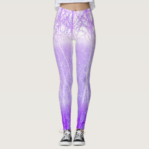 Leggings Árboles brumosos helados en lavanda lila