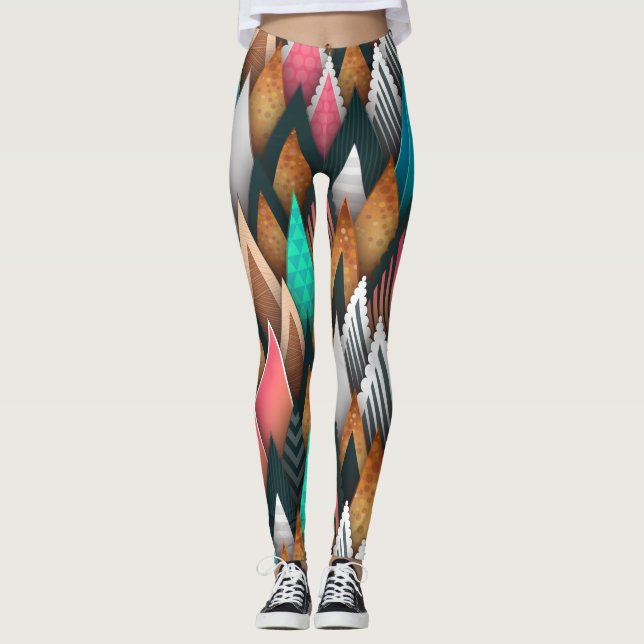 Leggings Árboles coloridos asimétricos (Anverso)