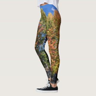 Leggings Árboles con colores otoñales en las piernas para q