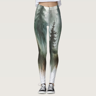 Leggings Árboles de acuarela, desierto rústico