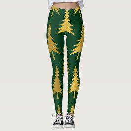 Leggings Árboles de aves doradas