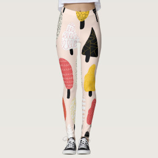 Leggings Árboles Doodle: Naturaleza Vintage, Resumen.
