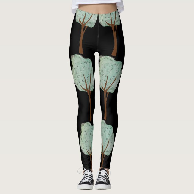 Leggings Árboles en acuarela (Anverso)