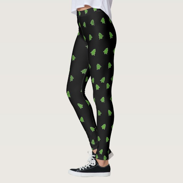Leggings Árboles navideños resplandecientes (Izquierda)