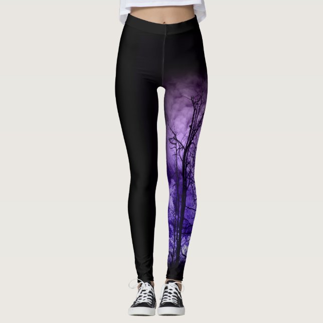 Leggings Árboles púrpuras (Anverso)