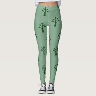 Leggings Árboles Verdes Minimalistas