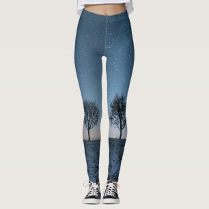Leggings Árboles y estrellas besados por nieve