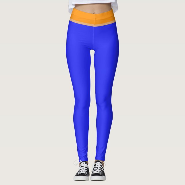 Leggings Arcilla Naranja Azul Brillante (Anverso)
