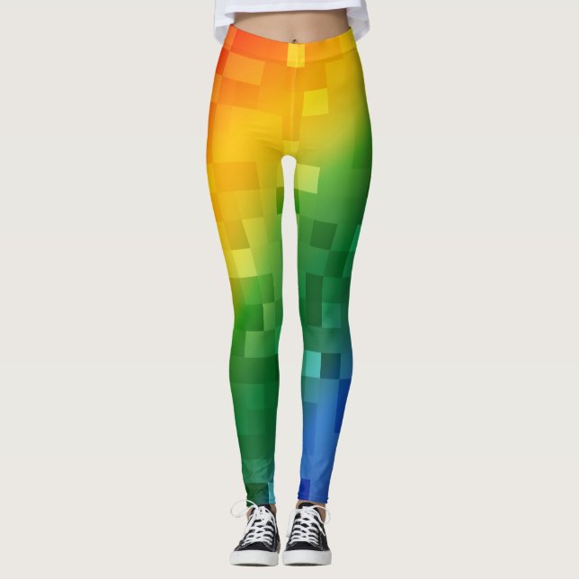 Leggings Arco iris de Pixelated (Anverso)