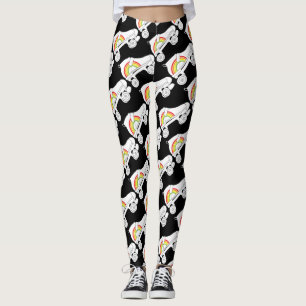 Leggings arco iris del patín del patio