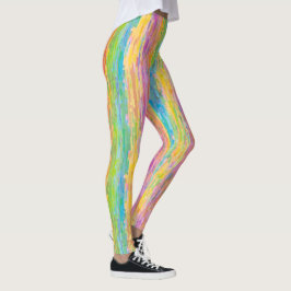 Leggings Arco iris divertido y extravagante Estriba patrón 