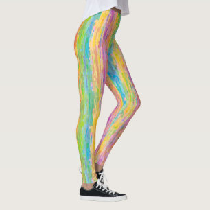 Leggings Arco iris divertido y extravagante Estriba patrón 