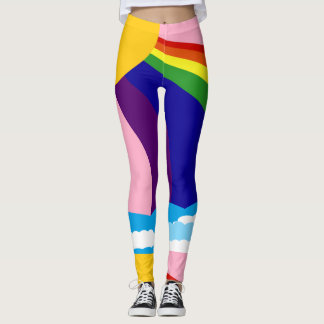 Leggings Arco iris en las polainas de las nubes