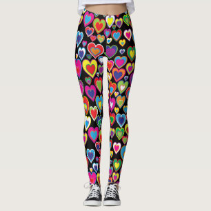 Leggings Arco iris llamativo vibrante de la diversión del
