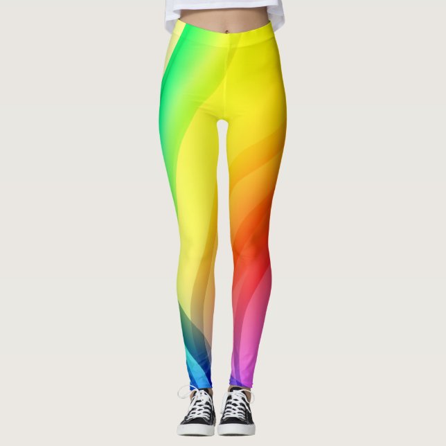 Leggings Arco iris Resumen de arte Leyendas (Anverso)