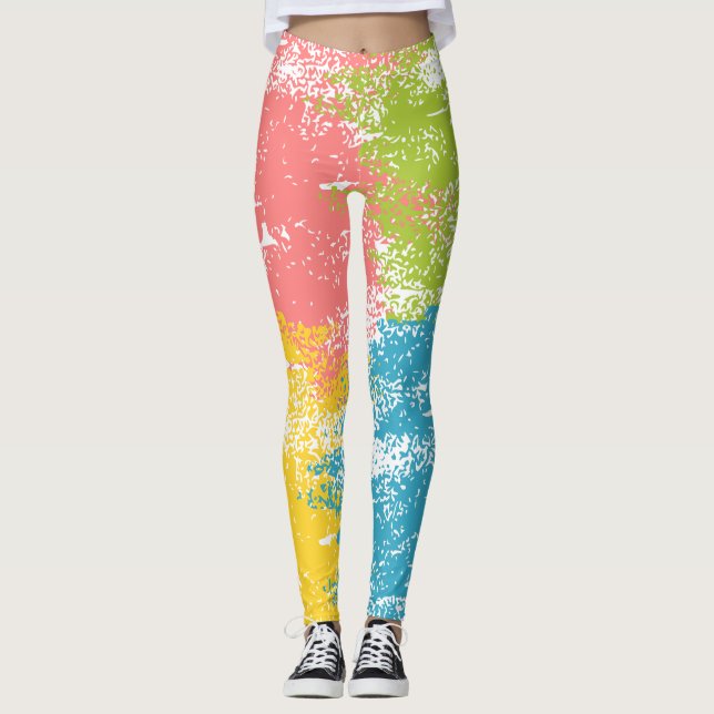 Leggings Arcoiris azul verde rosa (Anverso)
