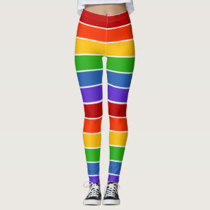 Leggings Arcoiris blanco a rayas