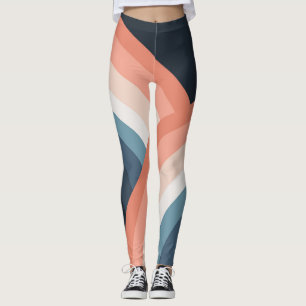 Leggings Arcoiris colorido de estilo retro doble
