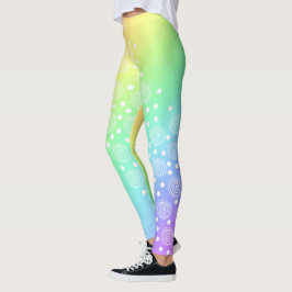 Leggings Arcoiris con ramas de círculo