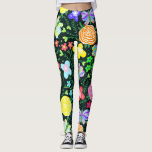 Leggings Arcoiris de flor de mariposa