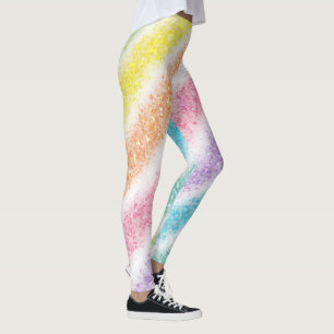 Leggings Arcoíris de Purpurina Pastel